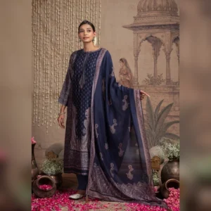 Pure Silk Embroidered Printed Dupatta Suit